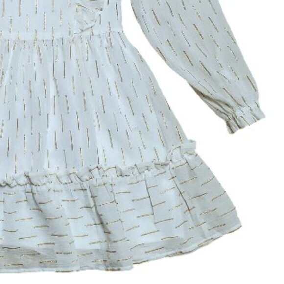 Janie and Jack White and Gold Dress Size 8 - Picture 3 of 5